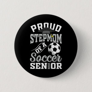 Badge Rond 5 Cm Fière belle-mère d'un senior de soccer Cl de la pr