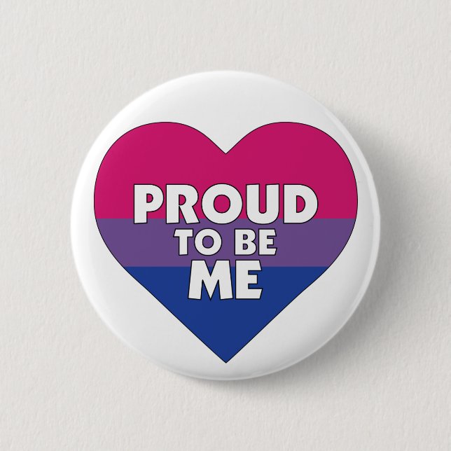 Badge Rond 5 Cm Fière d'être moi bi (bisexuel) orgueil drapeau coe (Devant)