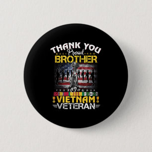 Badge Rond 5 Cm Fière Frère D'Un Vétérinaire Du Vietnam - Vie Merc