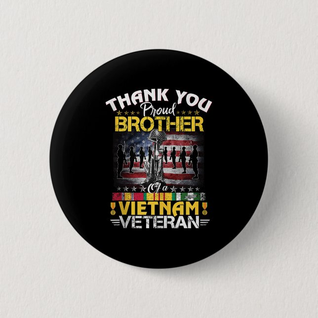 Badge Rond 5 Cm Fière Frère D'Un Vétérinaire Du Vietnam - Vie Merc (Devant)