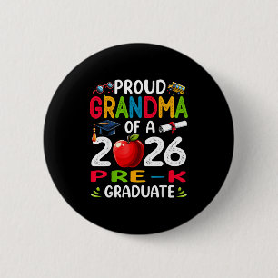 Badge Rond 5 Cm Fière grand-mère de la promotion 2026 de pré-mater