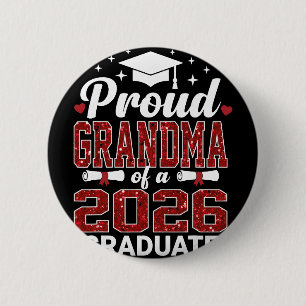 Badge Rond 5 Cm Fière grand-mère d'un diplômé de 2026 Cl de remise