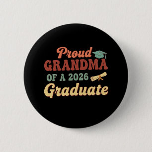 Badge Rond 5 Cm Fière grand-mère d'un étudiant diplômé de la promo
