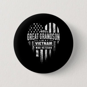 Badge Rond 5 Cm Fière Grand-Petit-fils Viêt-nam Guerre Vétérinaire