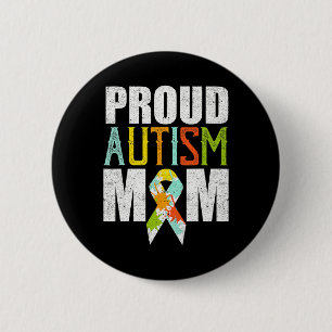 Badge Rond 5 Cm Fière maman autiste Sensibilisation à l'autisme Vi