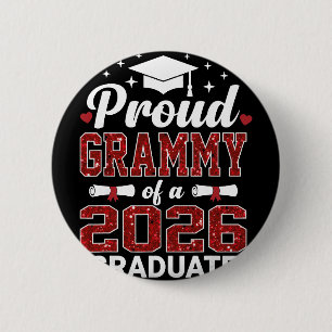 Badge Rond 5 Cm Fière mémé d'un diplômé de 2026 Cl de remise des d