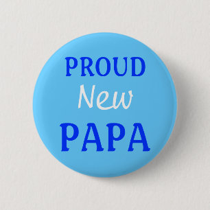Badge Rond 5 Cm Fière nouvelle broche/bouton Papa