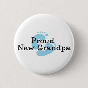 Badge Rond 5 Cm Fière Nouvelle Empreintes de Pied de Bébé Fille Gr
