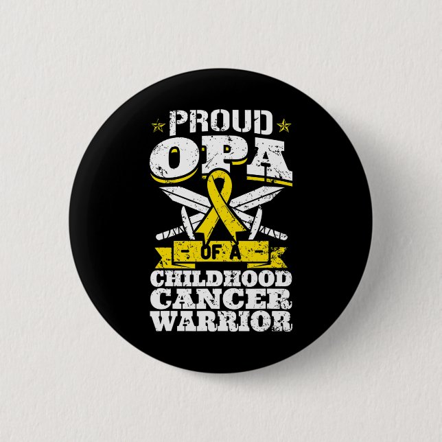 Badge Rond 5 Cm Fière Opa D'Une Sensibilisation Des Guerriers Du C (Devant)
