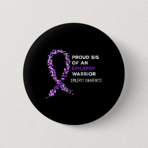 Badge Rond 5 Cm Fière sœur d'un guerrier de l'épilepsie Sensibilis