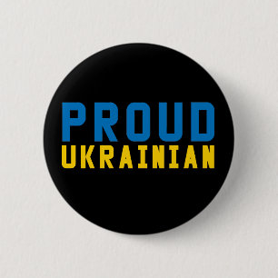 Badge Rond 5 Cm Fière Ukrainienne