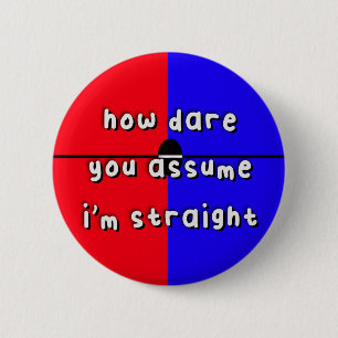Badge Rond 5 Cm Fierté Amorétrosexuelle - "Comment osez-vous suppo