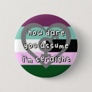 Badge Rond 5 Cm Fierté Androgynosexuelle - "Comment osez-vous supp