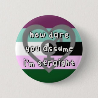 Badge Rond 5 Cm Fierté Androgynosexuelle - "Comment osez-vous supp