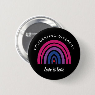 Badge Rond 5 Cm Fierté Bisexuelle Célébrer la diversité L'amour es