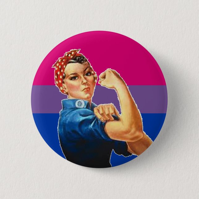 Badge Rond 5 Cm Fierté bisexuelle de femme (Devant)