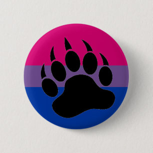Badge Rond 5 Cm Fierté bisexuelle d'ours