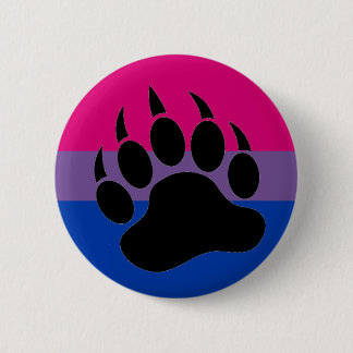Badge Rond 5 Cm Fierté bisexuelle d'ours
