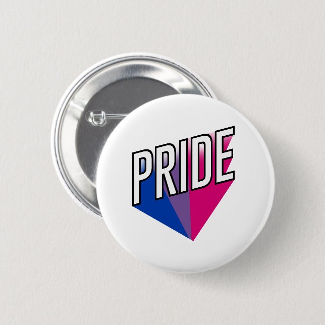 Badge Rond 5 Cm Fierté bisexuelle éclatée (Devant & derrière)