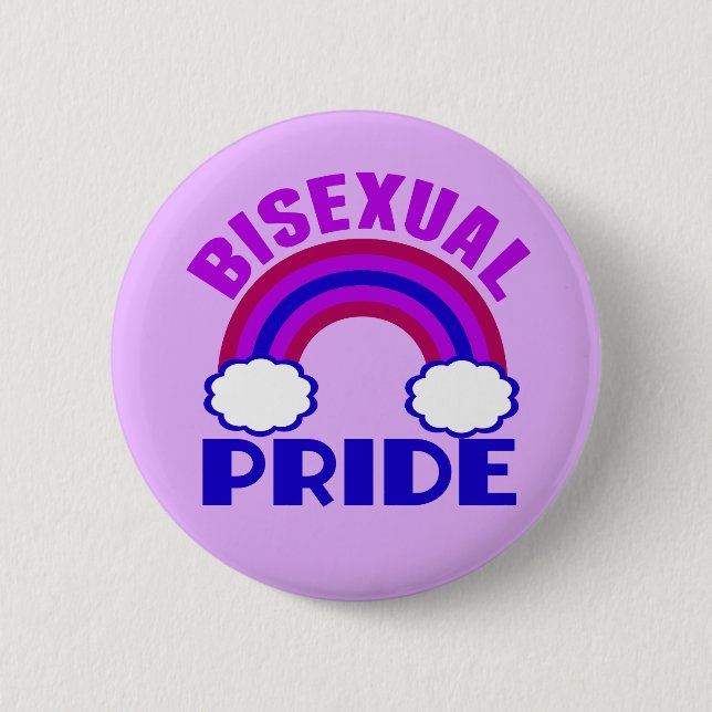 Badge Rond 5 Cm Fierté bisexuelle violet arc-en-ciel (Devant)