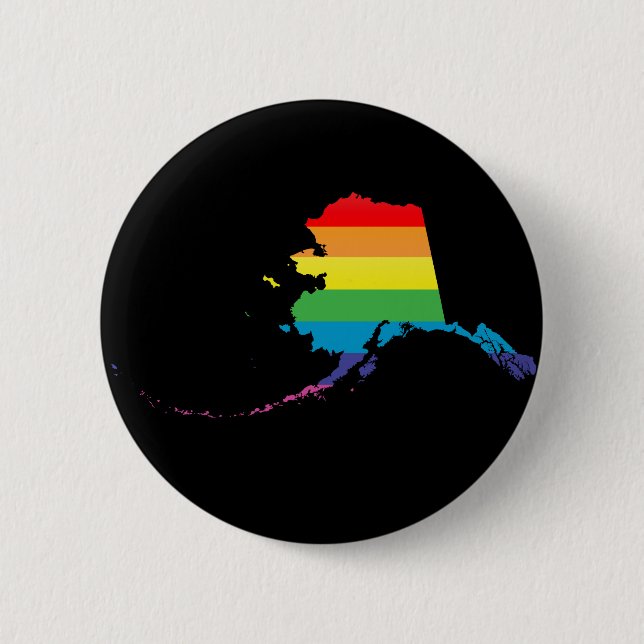 Badge Rond 5 Cm fierté de l'alaska. (Devant)