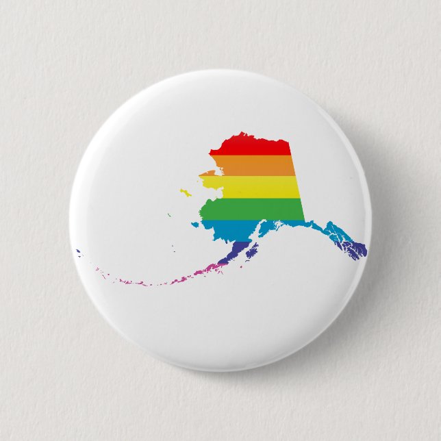 Badge Rond 5 Cm fierté de l'alaska. (Devant)