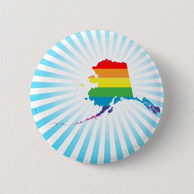 Badge Rond 5 Cm fierté de l'Alaska (Devant)
