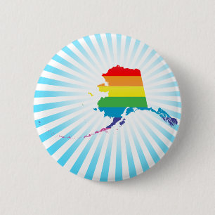 Badge Rond 5 Cm fierté de l'Alaska