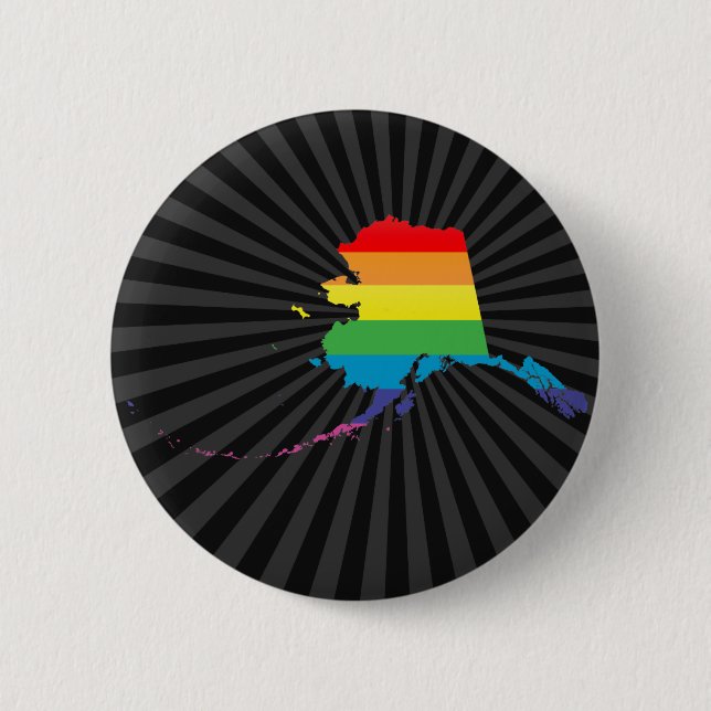 Badge Rond 5 Cm fierté de l'alaska. (Devant)