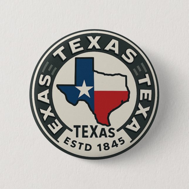 Badge Rond 5 Cm fierté de l'État du Texas (Devant)