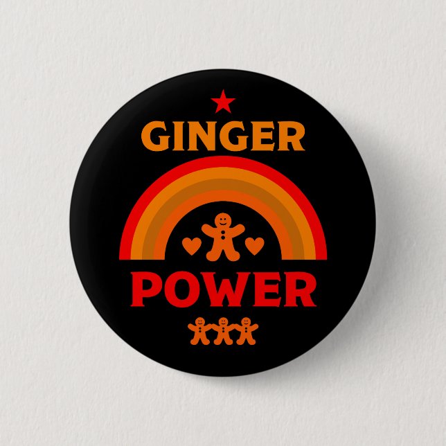 Badge Rond 5 Cm Fierté des cheveux de gingembre (Devant)