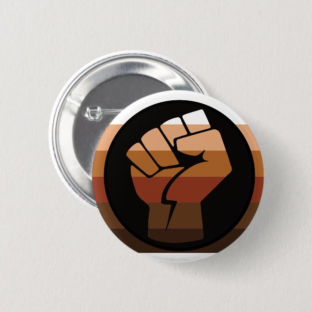 Badge Rond 5 Cm Fierté des gens de couleur (POC) (Devant & derrière)