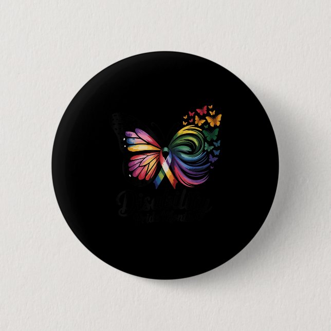 Badge Rond 5 Cm Fierté d'invalidité Mois Fierté d'invalidité Indic (Devant)