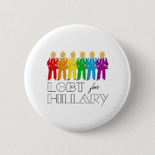 Badge Rond 5 Cm Fierté du tailleur Hillary - LGBT pour Hillary -