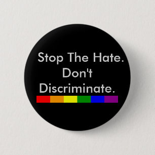 Badge Rond 5 Cm Fierté gay anti-discrimination et égalité