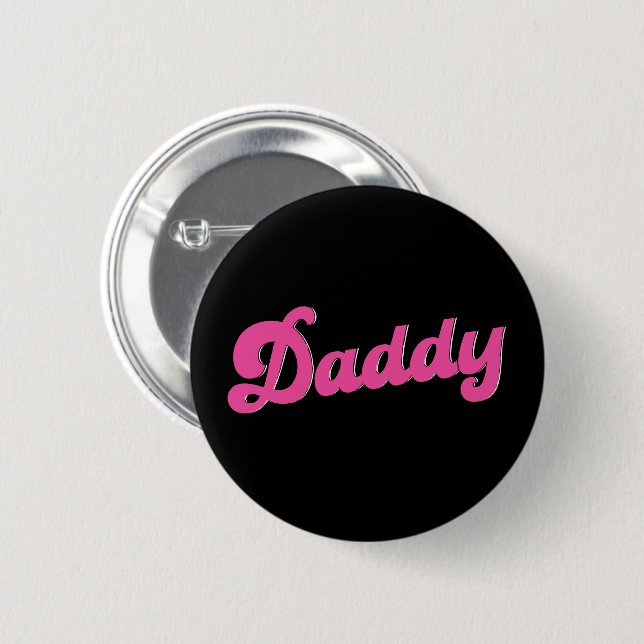 Badge Rond 5 Cm Fierté gay LGBT Ours rose Gay Daddy  (Devant & derrière)