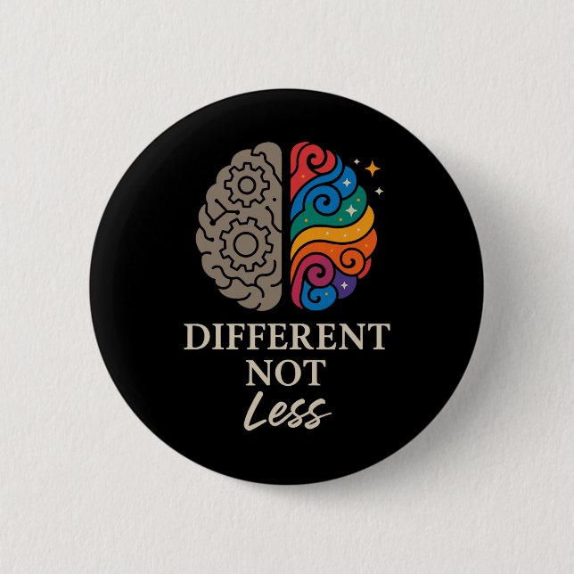 Badge Rond 5 Cm Fierté neurodivergente Adhd Autisme Acceptation Au (Devant)