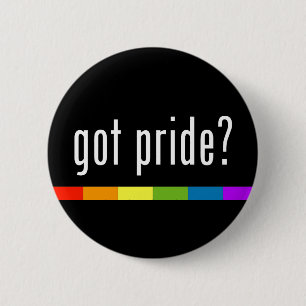 Badge Rond 5 Cm Fierté obtenue : Gay pride