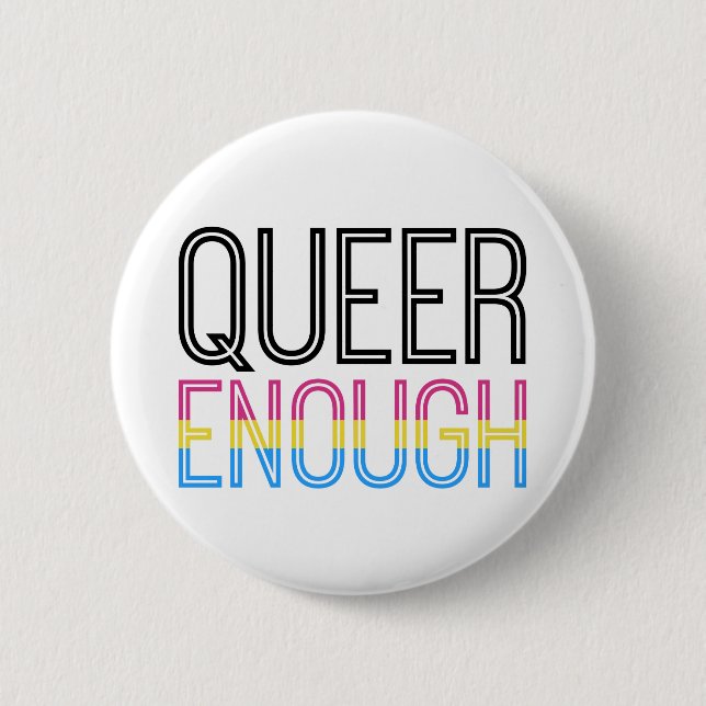 Badge Rond 5 Cm Fierté Pansexual - assez de bouton (Devant)