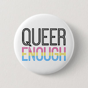 Badge Rond 5 Cm Fierté Pansexual - pédé assez de bouton