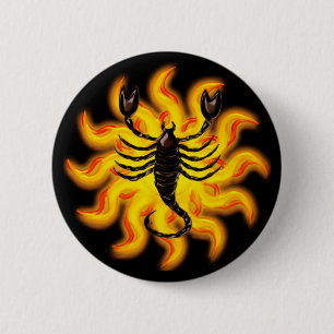 Badge Rond 5 Cm Fiery Scorpio