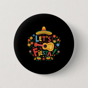 Badge Rond 5 Cm Fiesta Cinco De Mayo Guitare Funny Mexico Pa