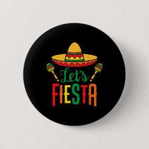 Badge Rond 5 Cm Fiesta Cinco De Mayo Guitare Mexicaine Sombrero
