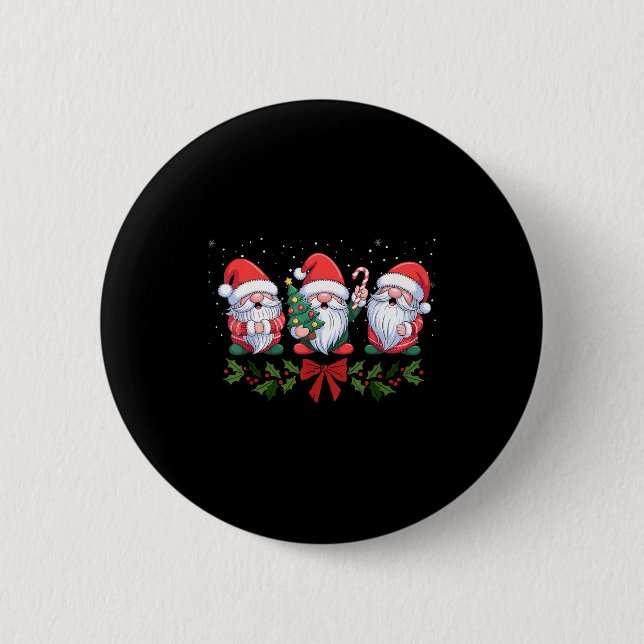 Badge Rond 5 Cm Fife Life Christmas Gnome Holiday Winter Xmas  (Devant)