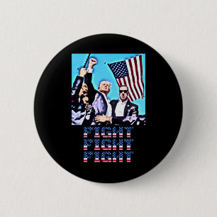 Badge Rond 5 Cm Fight Fight Rally Fist Pump