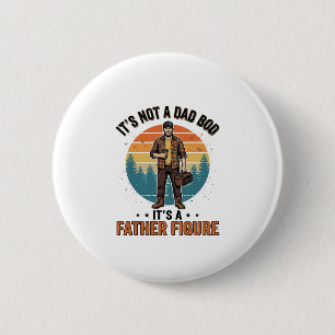 Badge Rond 5 Cm Figure de père drôle Design de chemise humoristiqu