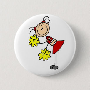 Badge Rond 5 Cm Figure Pom-pom girl