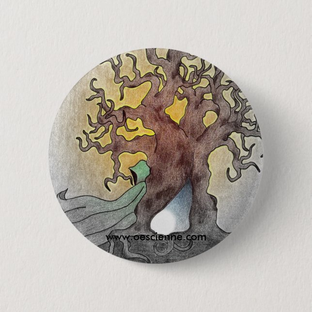 Badge Rond 5 Cm Figure verte (Devant)