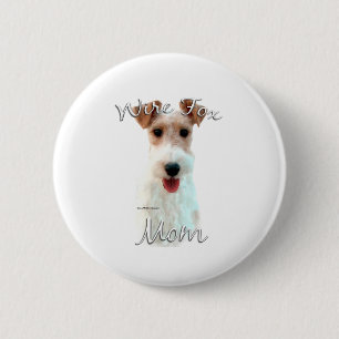 Badge Rond 5 Cm Fil Fox Terrier Maman 2