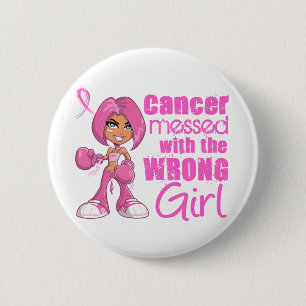 Badge Rond 5 Cm Fille 1 de combat de cancer du sein